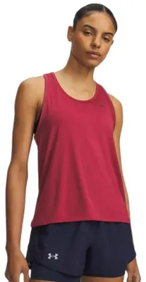Image de T-shirt sans manches Under Armour Tech Knockout, couleur rouge, taille XS, pour femme