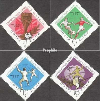 Produktbild von Briefmarken Sowjetunion 1966 Mi 3226-3229 (kompl.Ausg.) postfrisch Fußball-WM 1966 in England