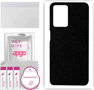 Produktbild von apgo Rückseite Schutzfolie, Skin, kompatibel mit OnePlus Nord CE 2 Lite, Hinten Displayschutzfolie aus Vinylfolie, kratzfest, einfache Montage - Mattschwarz