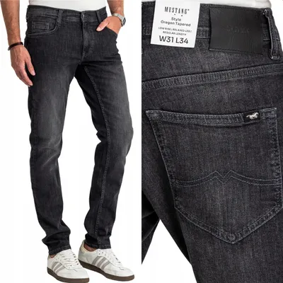 Obrázek produktu pro MUSTANG | Oregon Tapered | Pánské džíny, zúžené, černé, Slim W33 L32