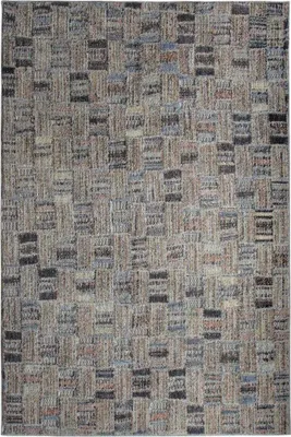 Image de Tapis extra-doux motif marqueterie gris 120x170