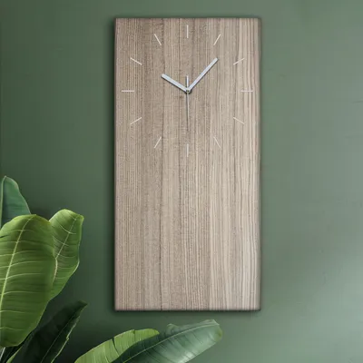 Produktbild von Wohnzimmer Leinwand Uhr Geräuschlos Küche 30x60 Helles, Holz, Motive, Textur, weiße Zeiger
