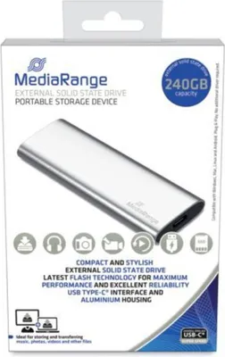Immagine prodotto di MediaRange MR1101 unità esterna USB Type-C® SSD - 240 GB, argento