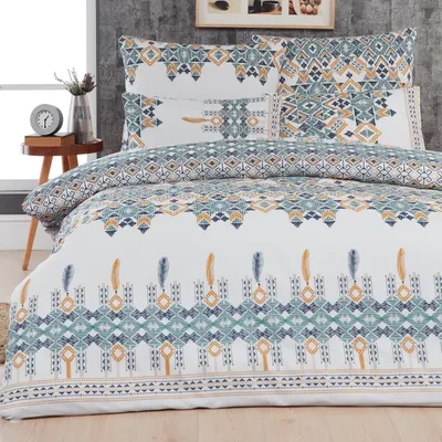Produktbild von Bettwäsche Bettgarnitur Bettbezug Baumwolle 135x200 155x220 200x200 200x220, Größe:155 x 220 cm, Design Bettwäsche:Shoshana D33