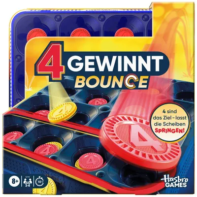 Produktbild von Hasbro Gaming 4 gewinnt Bounce, 8 Jahr(e), 10 min