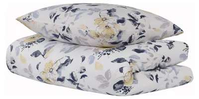Produktbild von uncover by SCHIESSER Bettwäscheset Florina | Renforcé | 2-teilig | 100% Baumwolle | Florales Muster | Weich und glatt | Verdeckter YKK-Reißverschluss | 155x220 cm + 80x80 cm | Weiß