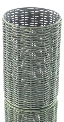 Produktbild von Riffelmacher Laterne L Grau Holzgeflecht auf Metallrahmen Ø 14 cm