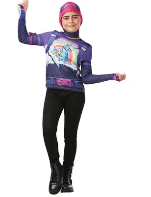 Produktbild von Farbenbomber-Kostüm für Kinder Fortnite violett-bunt