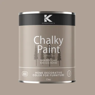Produktbild von Kenzopaints Chalky Paint Kreidefarbe Möbelfarbe Möbellack 1Kg / 750ml - Clay