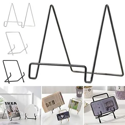 Display-Ständer aus Eisen, 1 Stück, schwarz, für Fotos und Platten