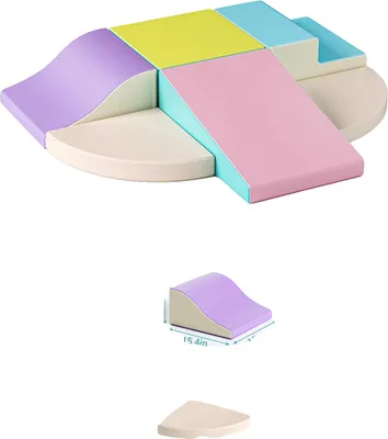 Produktbild von Kinder Softplay-Set, Schaumstoff-Kletterblöcke, Indoor-Spielplatz, GELB