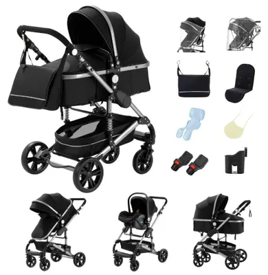 Immagine prodotto di Passeggino, design 3-in-1, leggero e compatto, colore nero
