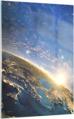 Produktbild von Bilder auf glas - Einteilig - Kosmos Erde - 50x70cm - Glasbilder - Wandbilder - Bilder - Kunstdruck - zum Aufhängen bereit - Wanddekoration aus Glas - Glas Bilder - Wandbild auf Glas - GPA50x70-3809