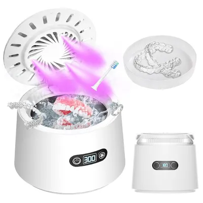 Produktbild von Multifunktionaler Schall-Reiniger mit UV-C Sterilisation & Trocknungsfunktion, 3-in-1 Reinigung für Zahnspangen, Prothesen, Schmuck