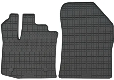 Produktbild von für Dacia Dokker ab 02/2013 Passform Fußmatten PETEX Gummimatten 2-teilig schwarz Allwettermatten Gummifußmatten