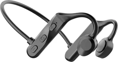 Zdjęcie produktu dla Eko, zestaw słuchawkowy Bluetooth z przewodnictwem kostnym 5.2 model Stan, czarny
