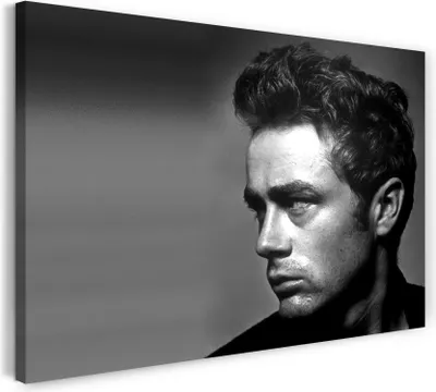 Produktbild von Leinwandbild (120x80cm): James Dean, echter Holz-Keilrahmen inkl. Aufhänger, handgefertigt in Deutschland