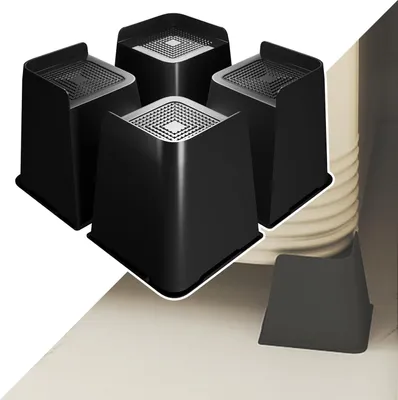 Obrázok produktu pre TRMLBE Nábytkové nohy 4 kusy Nábytkový zdvihák 17 cm výška stolového zdviháku PP Betterraiser Nábytkové nohy pre nábytok stolové stoličky pohovka, L-Type