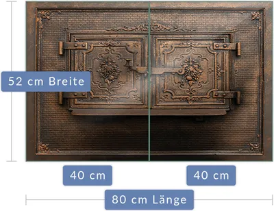 Produktbild von Herdabdeckplatte Abdeckung Glaskeramikfeld Abdeckplatte 2-Teilig 80x52 Braun Schutz
