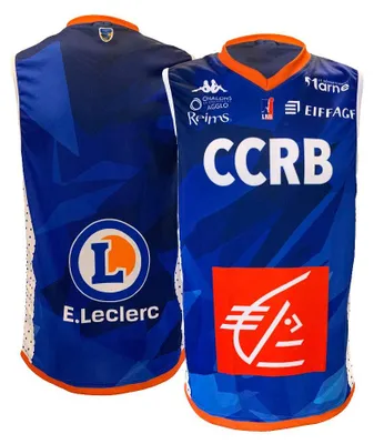 Immagine prodotto di Maglia da basket unisex CCRB Reims, stagione 2018-2019, taglia XS, colore blu