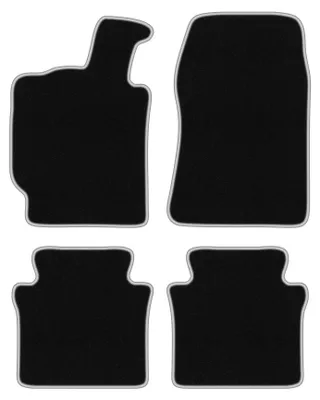 Produktbild von Fußmatten Velours Schwarz/Silber für Lancia Thesis 2001-2009 Set 4-tlg