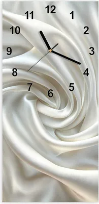 Produktbild von Wanduhr aus Glas mit Motiv Seidene Textur- 30 x 60 cm - inkl. Aufhängesystem
