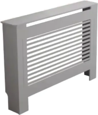 Immagine prodotto di Copriradiatore Grandiose - 111x92?cm - MDF - Doghe orizzontali - Elegante - Grigio