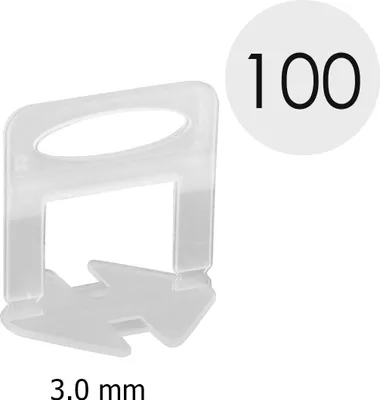 Produktbild von MidGard Nivelliersystem Fliesen-Verlegehilfe Nivellierset für Wand- und Bodenfliesen für Fugenbreiten 3,0 mm Zuglaschen, 3,0 mm Laschen 100 Stk.