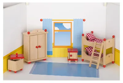 Zdjęcie produktu dla Goki Furniture for flexible puppets, children's room, Sypialnia dla lalek, 3 lat(a), 530 g