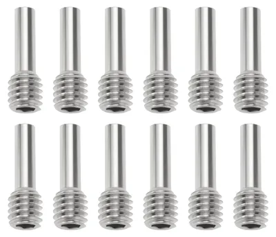 Obrázok produktu pre Hriadele 12 kusov, M4x12 mm - Skrutkové čapy - Kompatibilné s Axial SCX10 1/10 - Terénne vozidlo - Priemer rukoväte 2,3 mm - Nezastupiteľné pre prenos výkonu - Skrutkové čapy