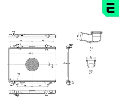 Produktbild von ERA 673099 Kühler Wasserkühler Motorkühler für FORD Ranger (ET) RANGER (ER, EQ) für MAZDA BT-50 (CD, UN)