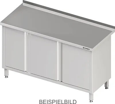 Produktbild von Arbeitsschrank mit Flügeltüren 1800x600x850 mm, ohne Aufkantung, verschweißt