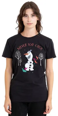Zdjęcie produktu dla Koszulka damska Disney Frozen Olaf, czarna, rozmiar XXL