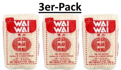Produktbild von 3er-Pack WAI WAI Reisnudeln Reisfadennudeln 200g