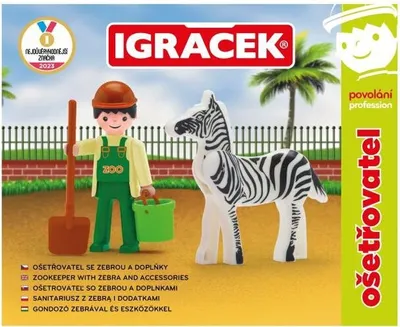 Zdjęcie produktu dla Opiekunka Igráček - figurka zebry z akcesoriami