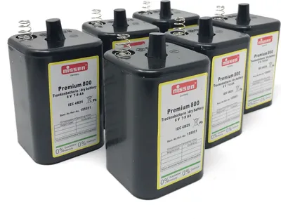Produktbild von 4R25 6V Nissen Batterie Block für Baustellenlampe, Blink-Lampe 6er Set