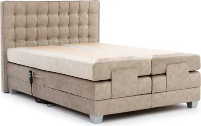 Produktbild von Boxspringbett Elektrisch Schlafzimmerbett MAXIMA 120x200cm in Stoff Dunkelgrau