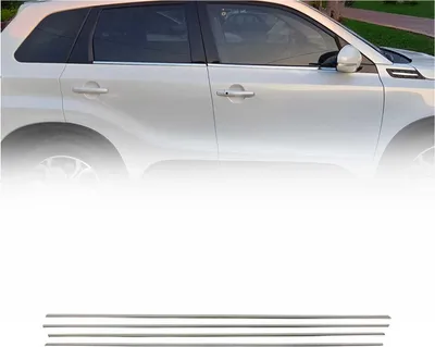 Zdjęcie produktu dla Listwy okienne do Suzuki Vitara 2015-2025 stal nierdzewna chrom 4szt