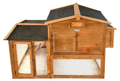 Image de Lendo Online Poulailler Extérieur 151x69x92 cm Bois Marron