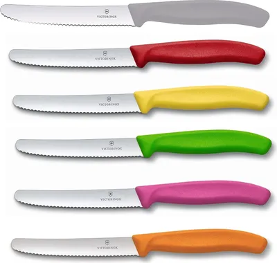 Produktbild von Victorinox | Tafelmesser Set – Swiss Classic | 6-teilig | bunter Mix | ideal für Küche & Tisch | langlebige Qualität | ergonomische Griffe