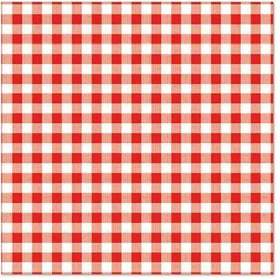 Produktbild von Papstar Servietten, rot 3-lagig 1/4-Falz 33 x 33 cm "Vichy Karo" 360 Stück