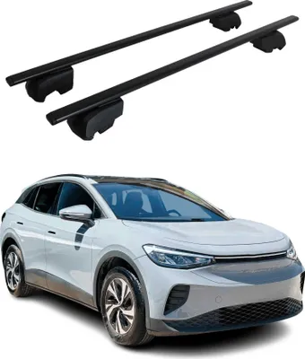 Produktbild von Dachträger Gepäckträger für VW ID.4 2020-2023 Querträger ABE Metall Schwarz 2x