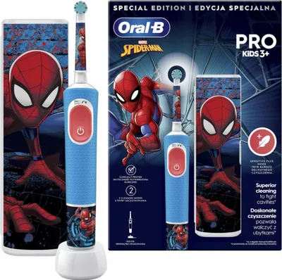 Produktbild von Oral-B | Elektrische Zahnbürste - Pro D103 - Spiderman - für Kinder - mit Reiseetui und 2 Reinigungsmodi