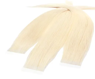 Produktbild von hair2heart Tape Extensions Echthaar Glatt - 10 Tapes 2.5g 40cm Lichtblond