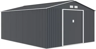 Image de Abri de jardin métal "Vegas"- 15 m² - Gris