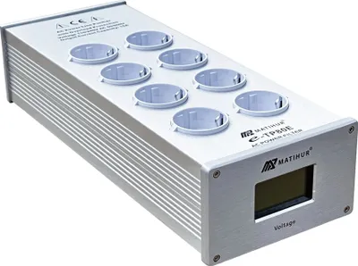 Produktbild von MATIHUR Spannungsregler, 8 Steckdosen, Überlastschutz, e-TP80E, EU-Stecker