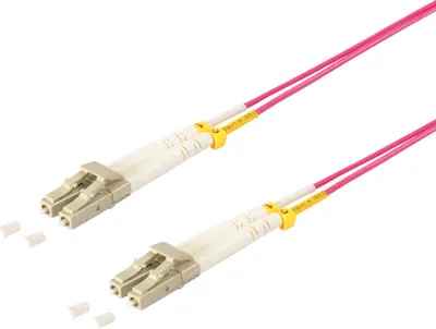Produktbild von Duplex Patchkabel LC/LC 50/125µ, OM4 violett, 5,0m