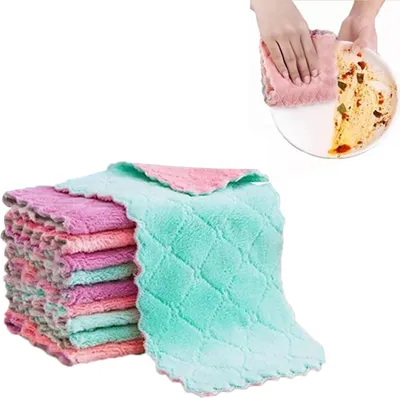 Imagen del producto de 20 paños de microfibra de doble cara para la limpieza de la cocina, sin pelusa, ideales para secar platos y otras tareas