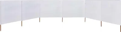 Produktbild von vidaXL 6-teiliges Windschutzgewebe 800 x 80 cm Weiß