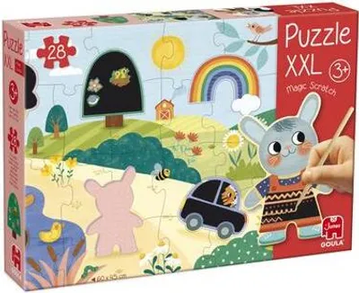Produktbild von GOULA - XXL-Zauber-Kratz-Puzzle - 28 Teile
